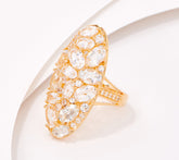 Affinity Gems GP Sterling Silver White Topaz Cluster Ring Size 8